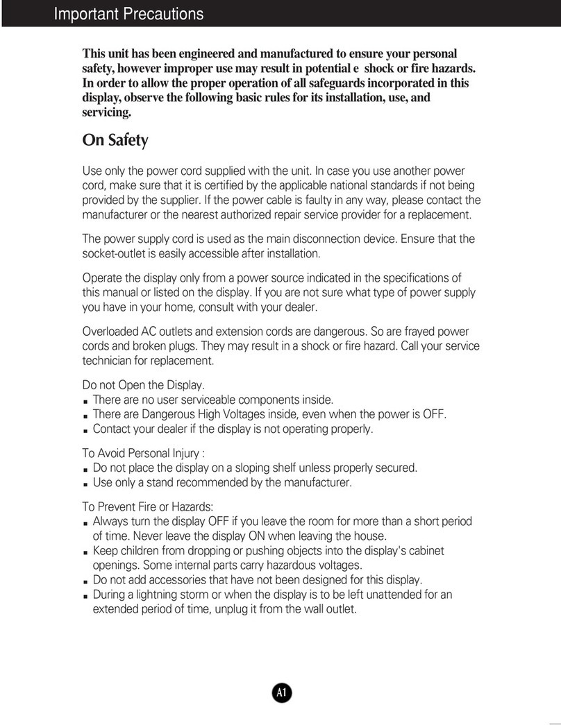 LG Flatron L1710BK User manual