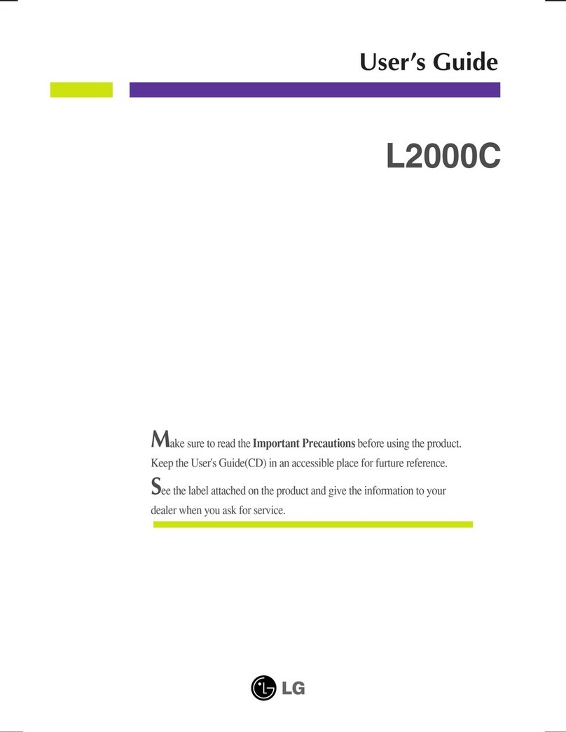LG L2000C -  - 20.1" LCD Monitor User manual