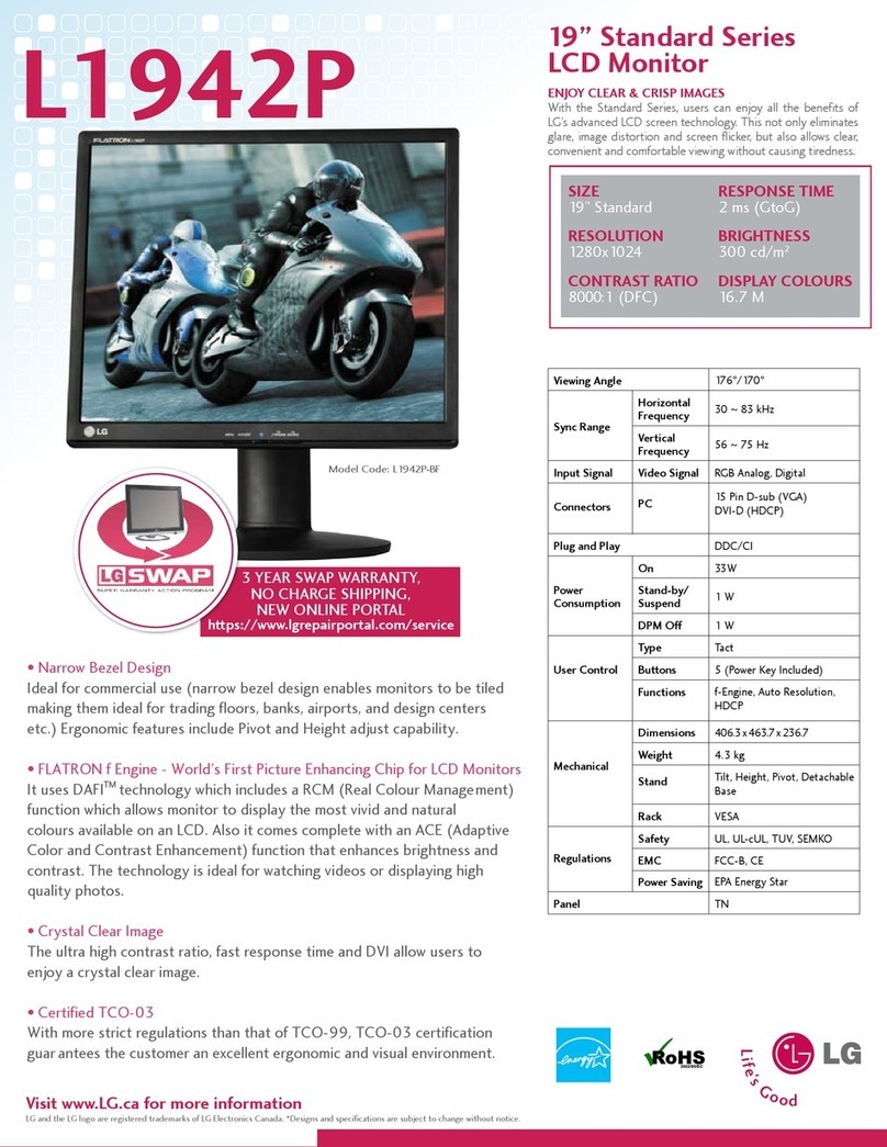LG Flatron L1942P User manual