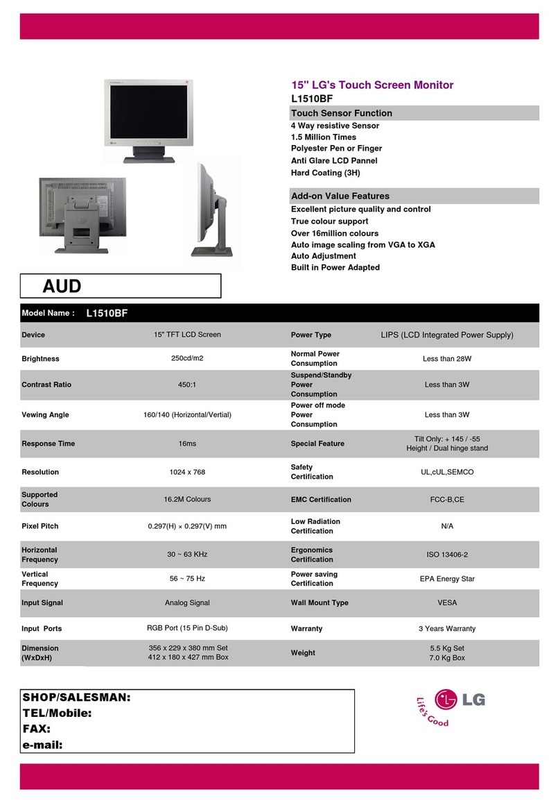 LG Flatron L1510BF User manual