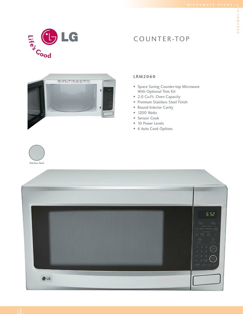 LG LRM2060ST - Countertop Microwave Oven User manual