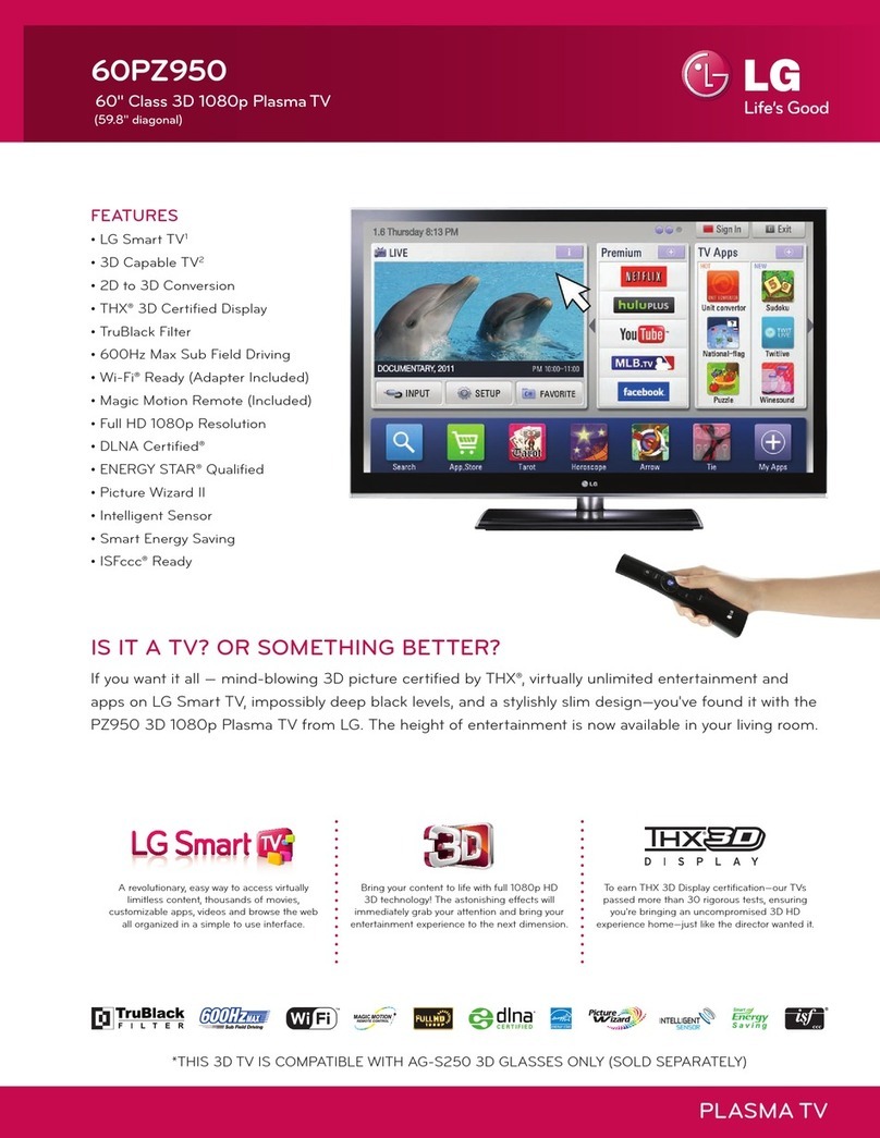 LG 60PZ950 User manual