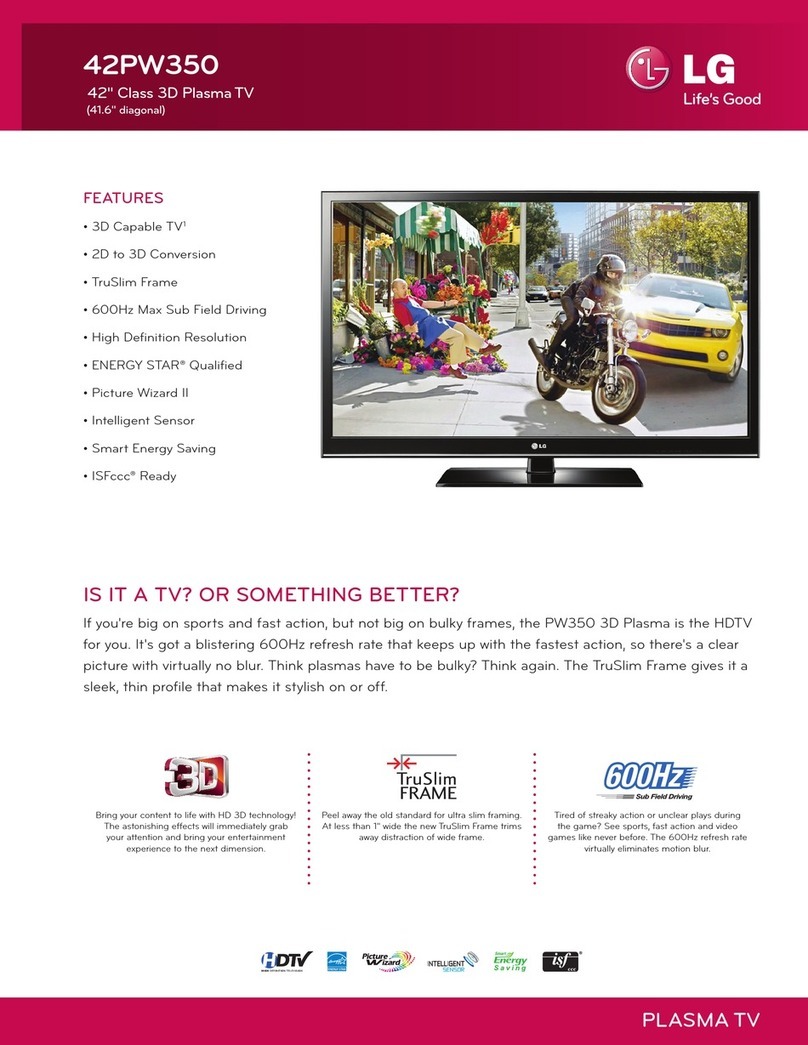 LG 42PW350 Specifications