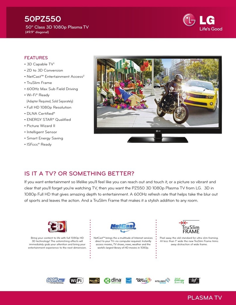 LG 50PZ550 User manual