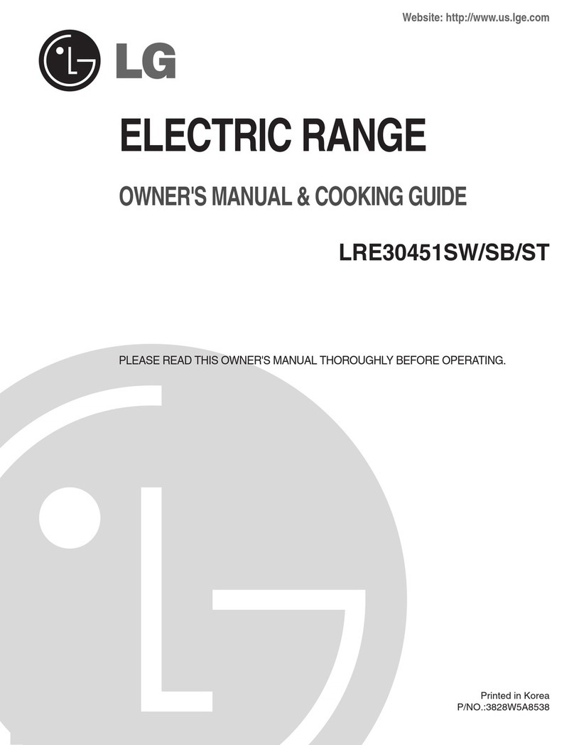LG LRE30451 Owner's manual & cooking guide