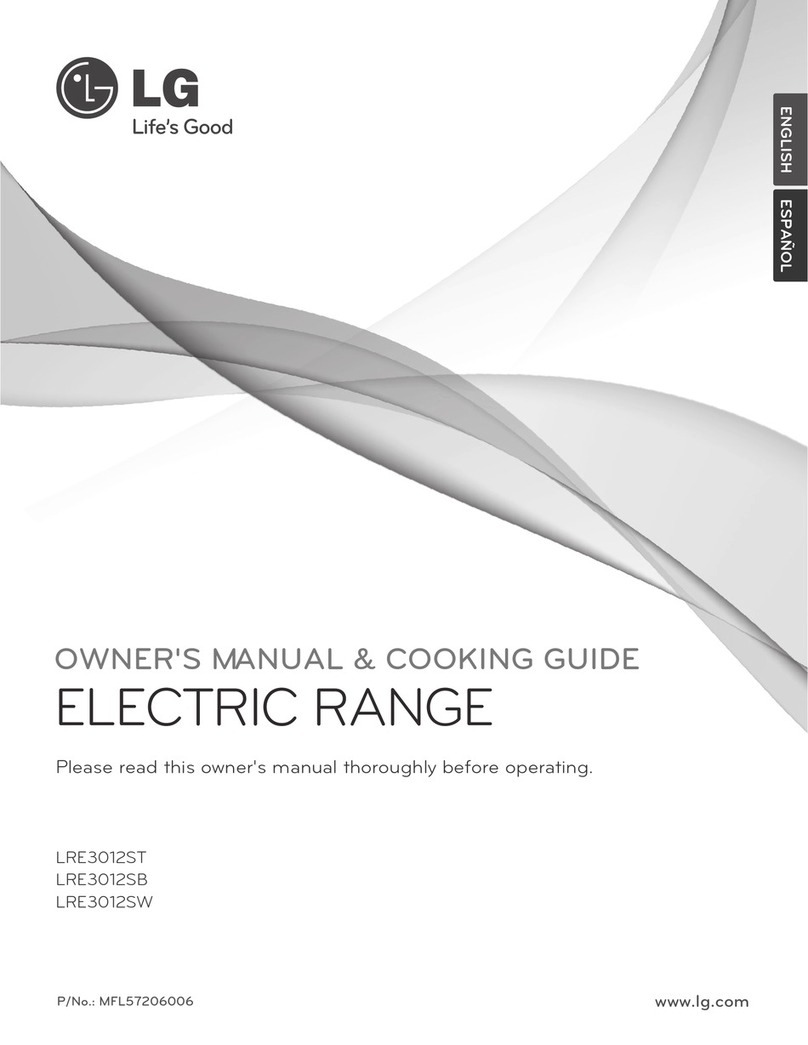 LG LRE3012S Use and care manual