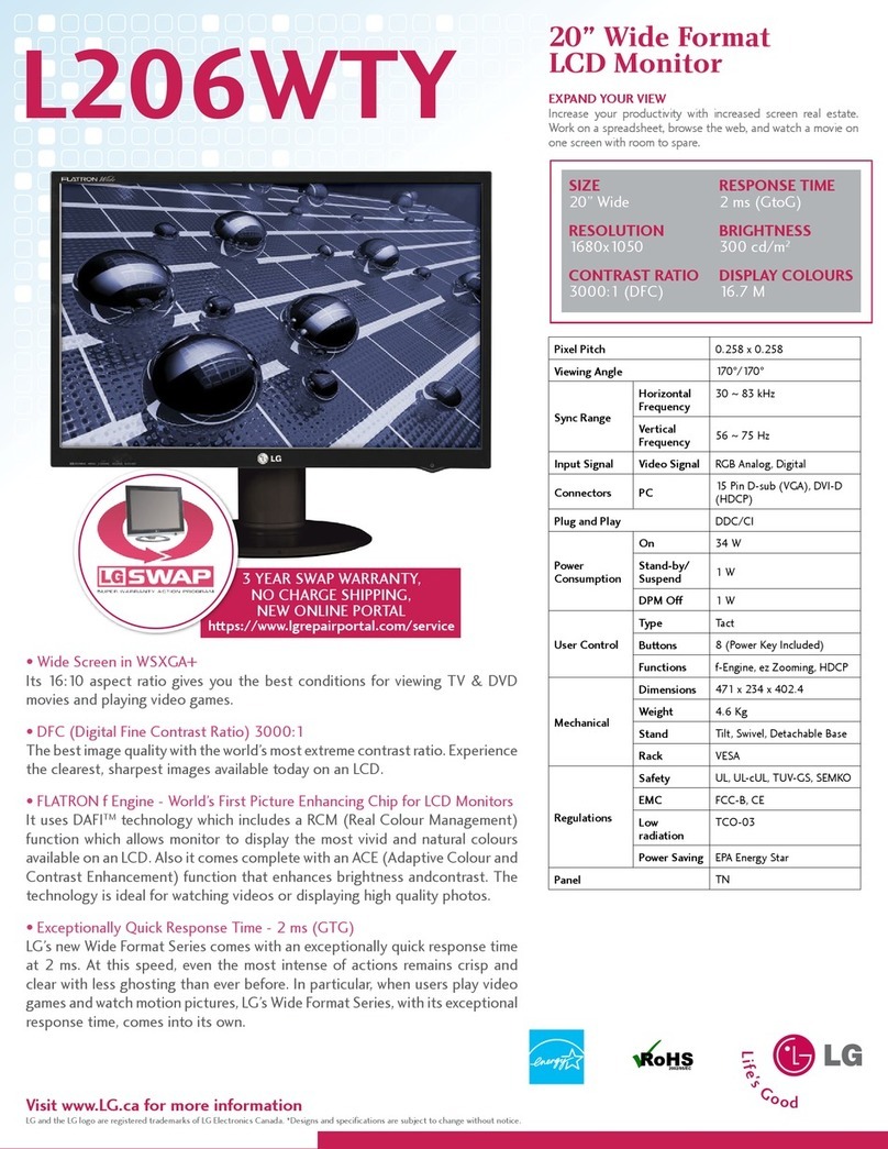 LG L206WTY User manual
