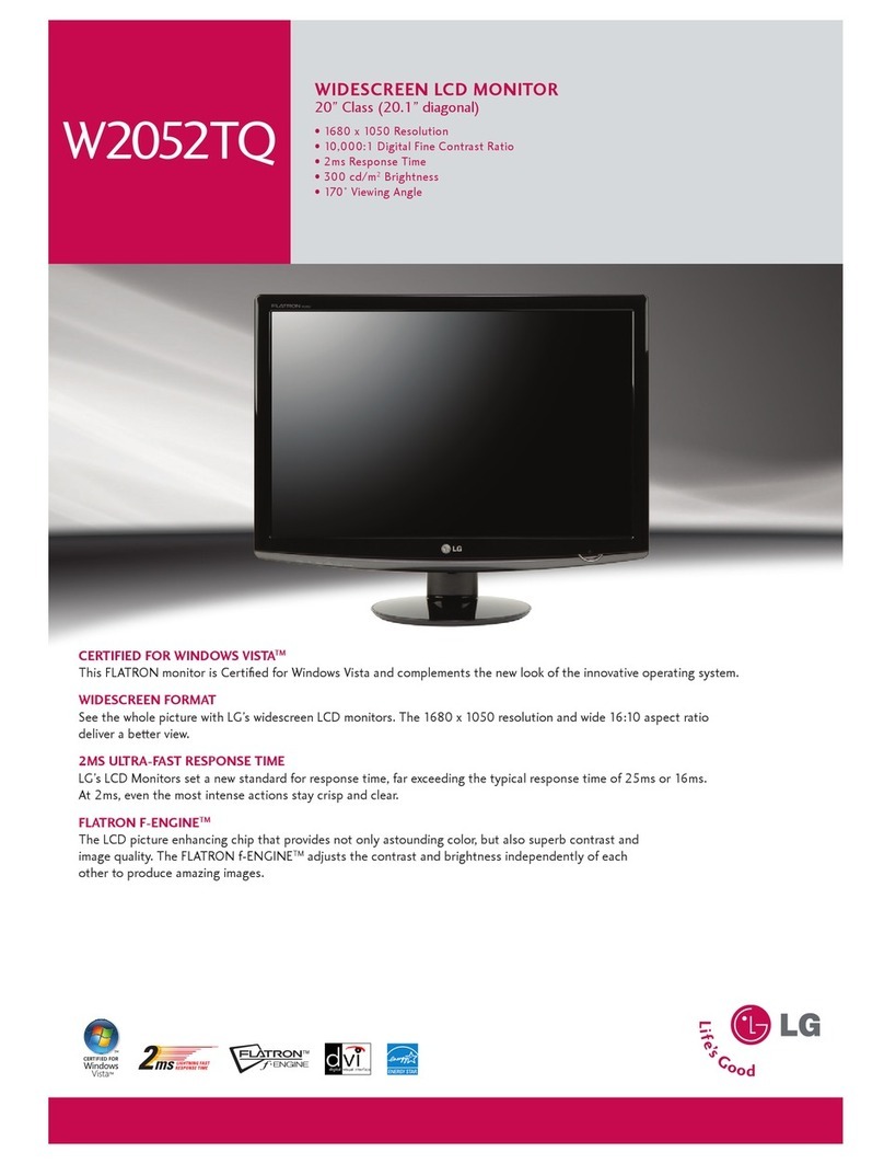 LG W2052TQ -  - 20" LCD Monitor User manual