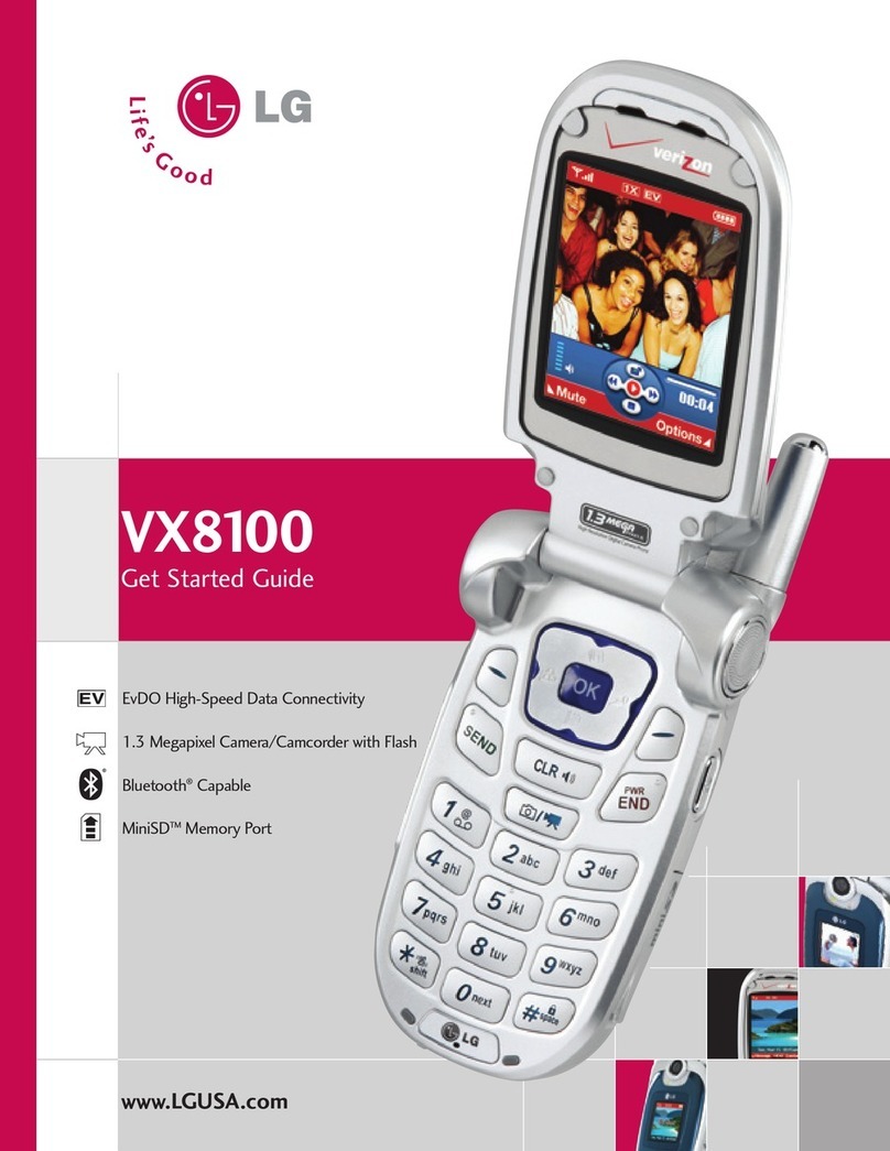 LG VX8100 Specification sheet