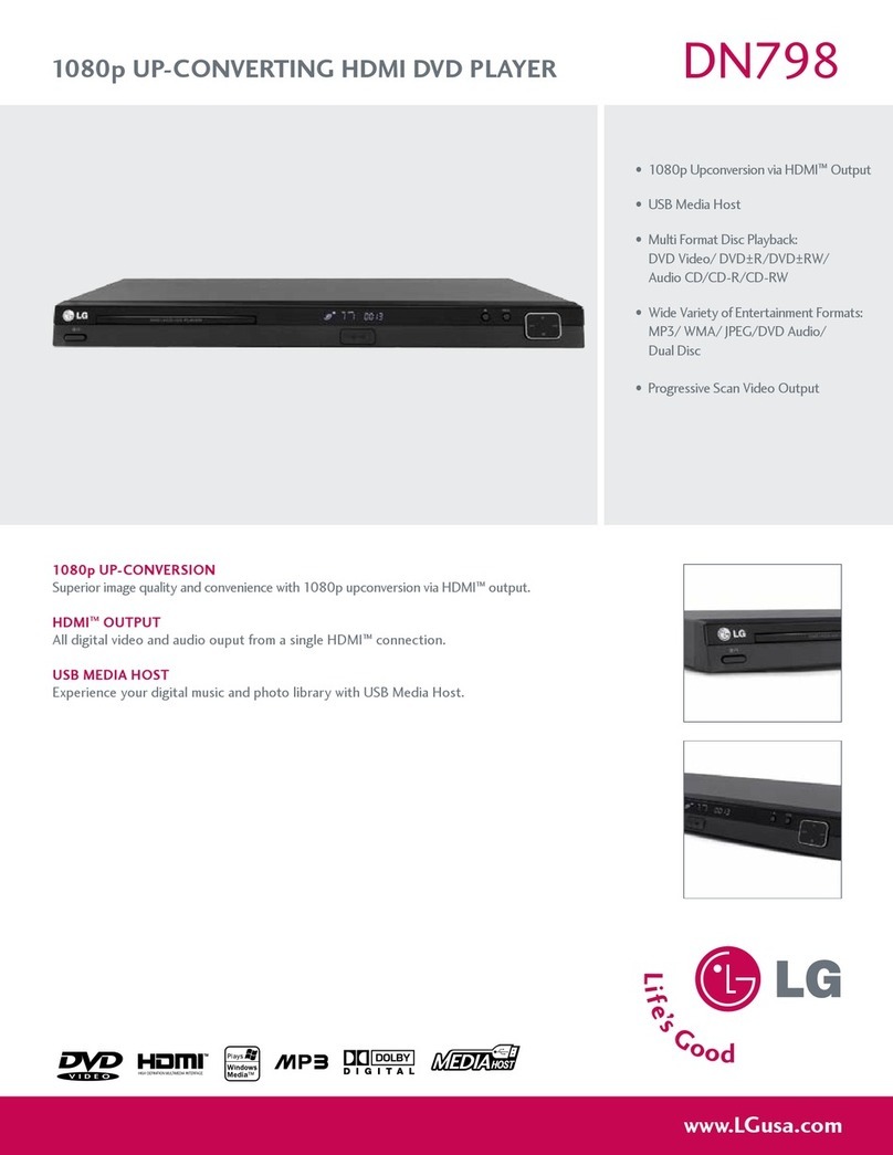 LG DN798 -  DVD Player Specifications