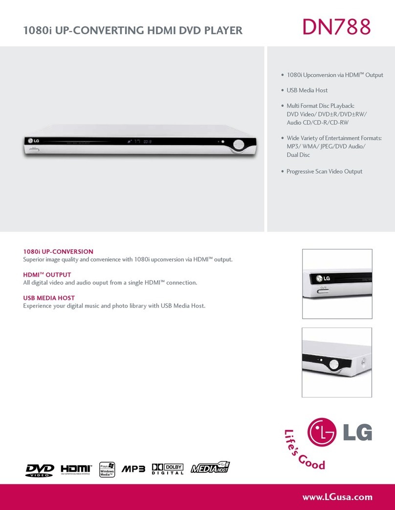 LG DN788 -  DVD Player Specifications