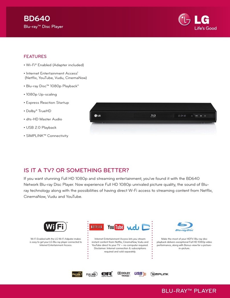 LG BD640 Specifications