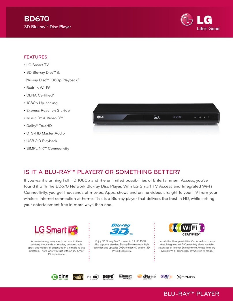 LG BD670 User manual