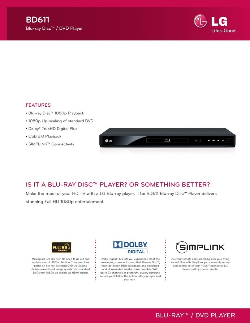 LG BD611 Specifications