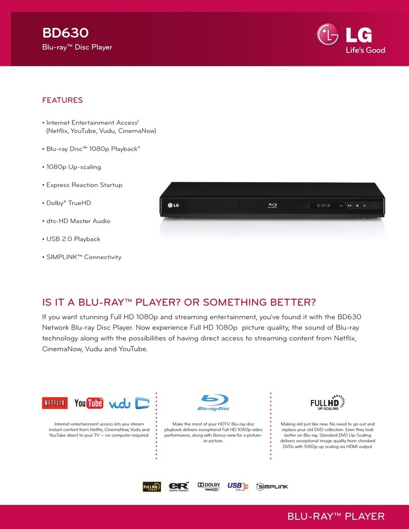 LG BD630 Specifications
