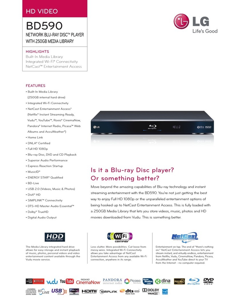 LG BD590 Specifications