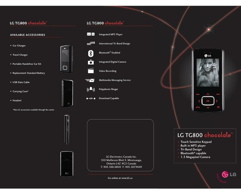 LG Chocalate TG800 User manual