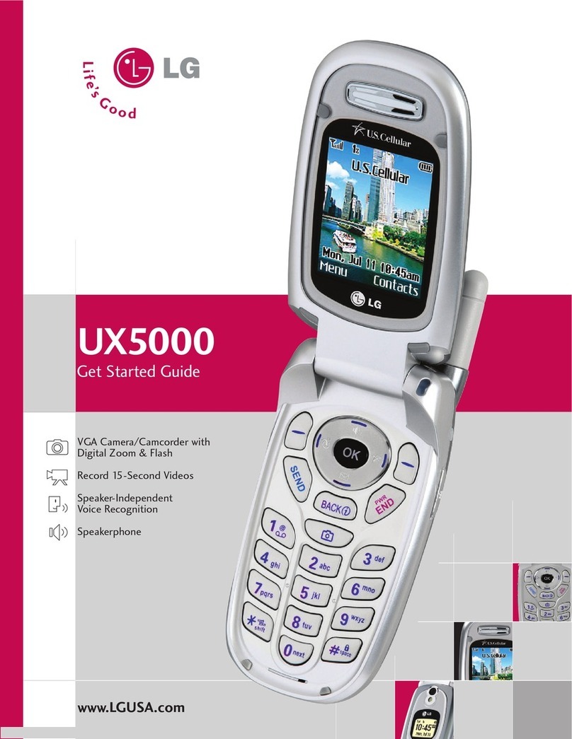 LG UX5000 Specification sheet