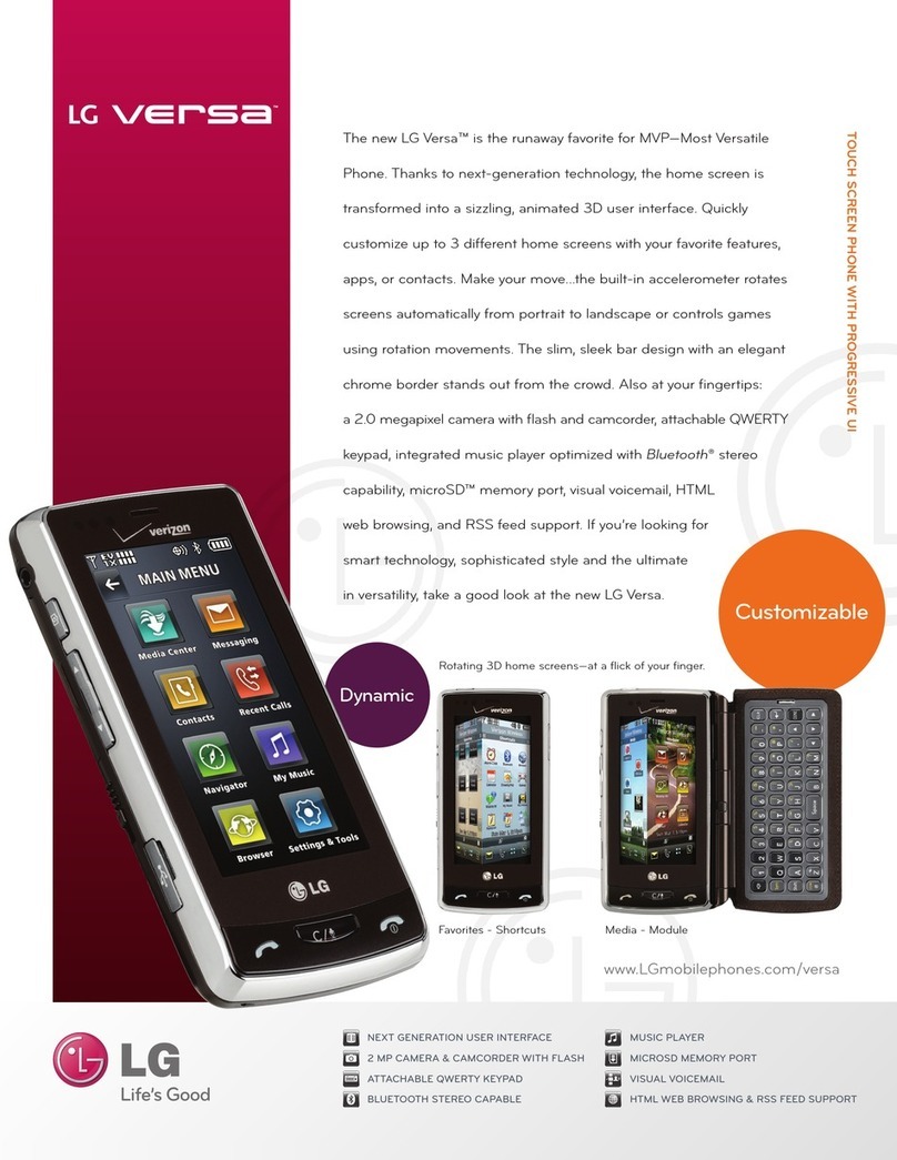 LG Versa Specifications