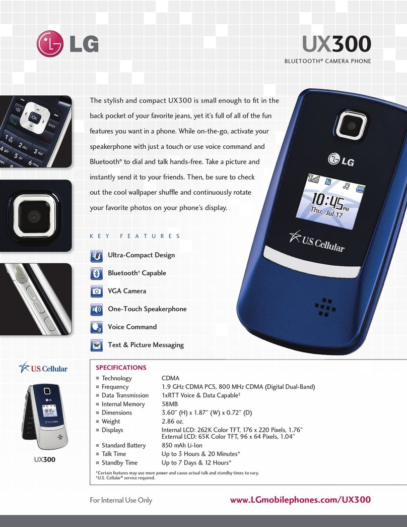 LG UX300 Specifications
