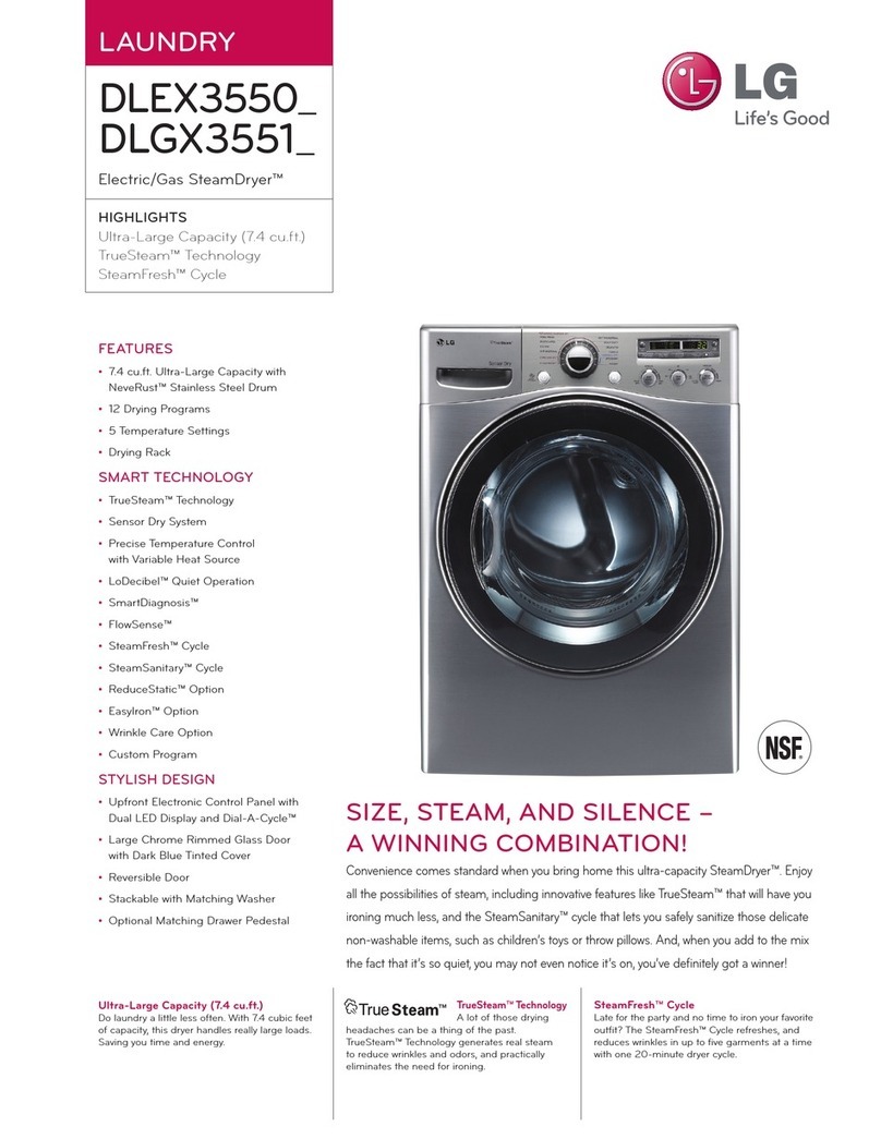 LG DLEX3550 Specifications
