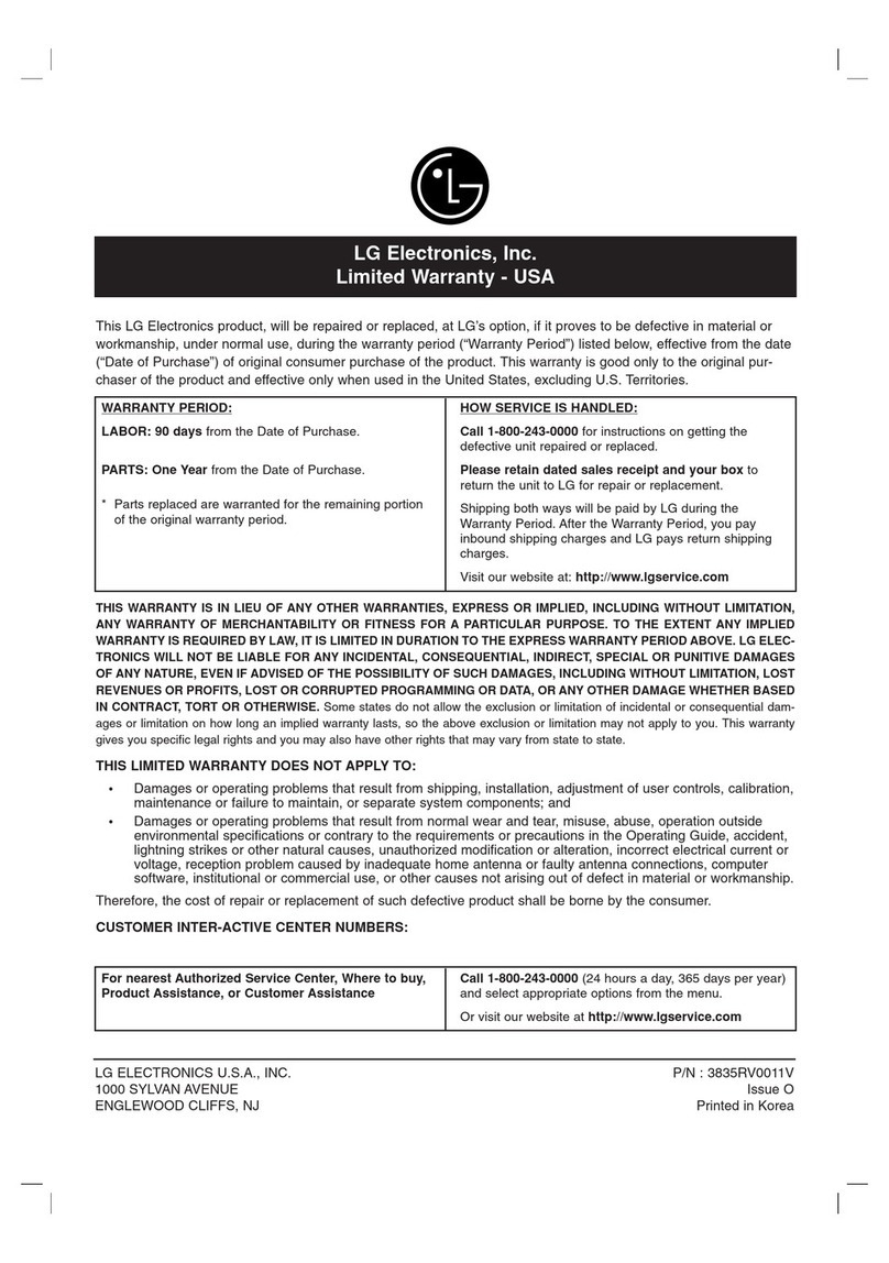 LG LHX-557 Parts list manual