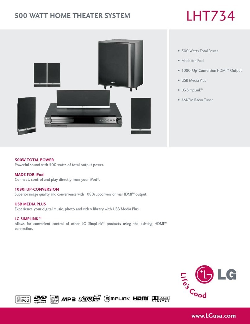 LG LHT734 User manual