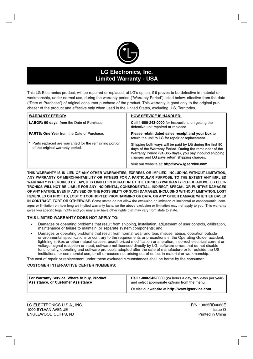 LG LRA-516 Parts list manual