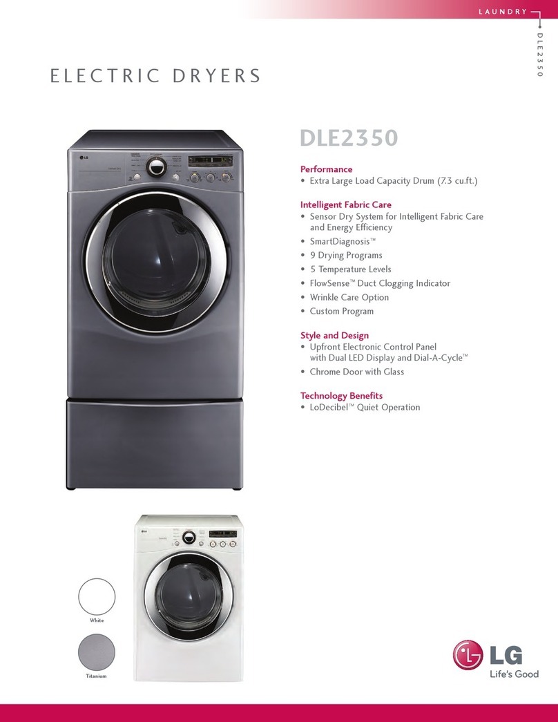 LG DLE2350 Series User manual