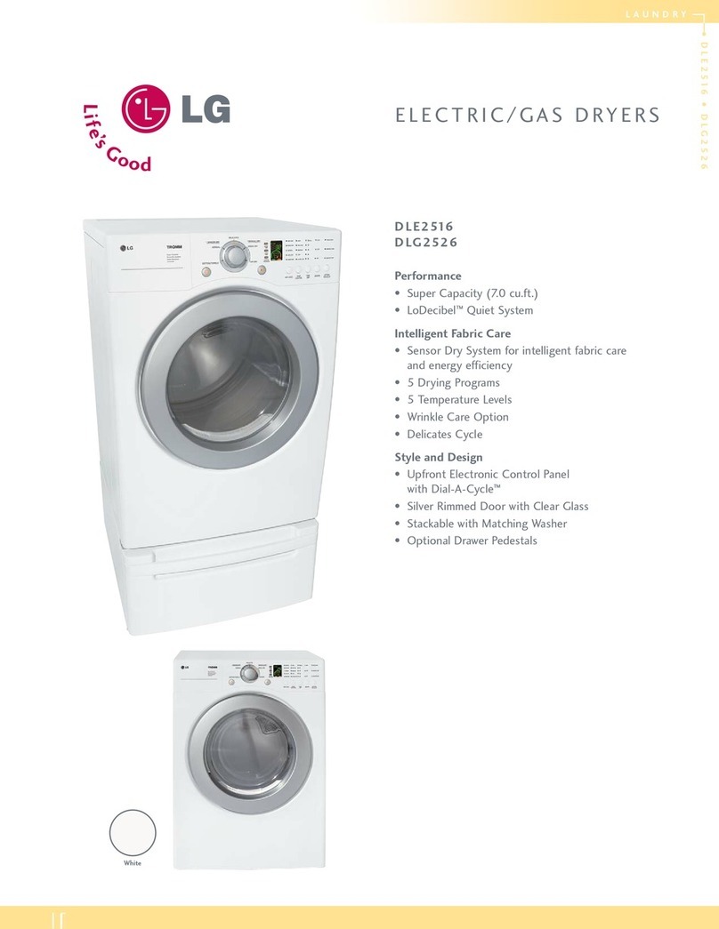 LG DLE2516W User manual