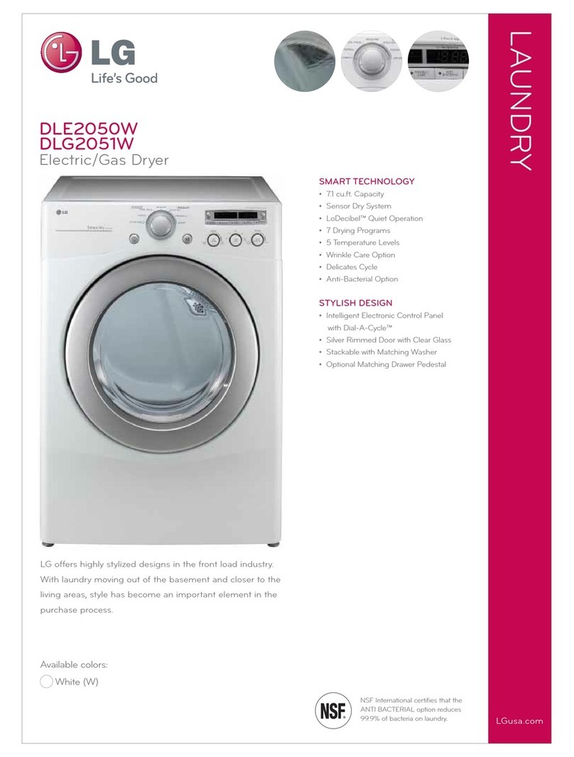 LG DLE2050W User manual