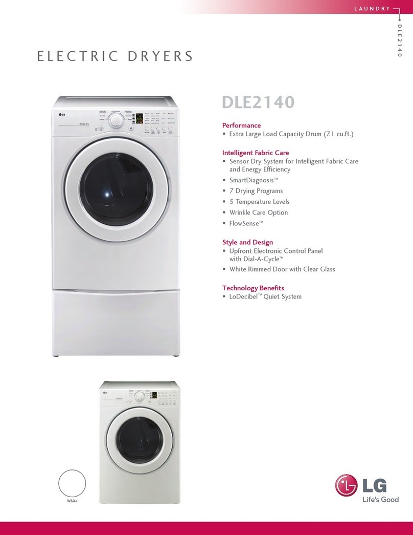 LG DLE2140 Series User manual