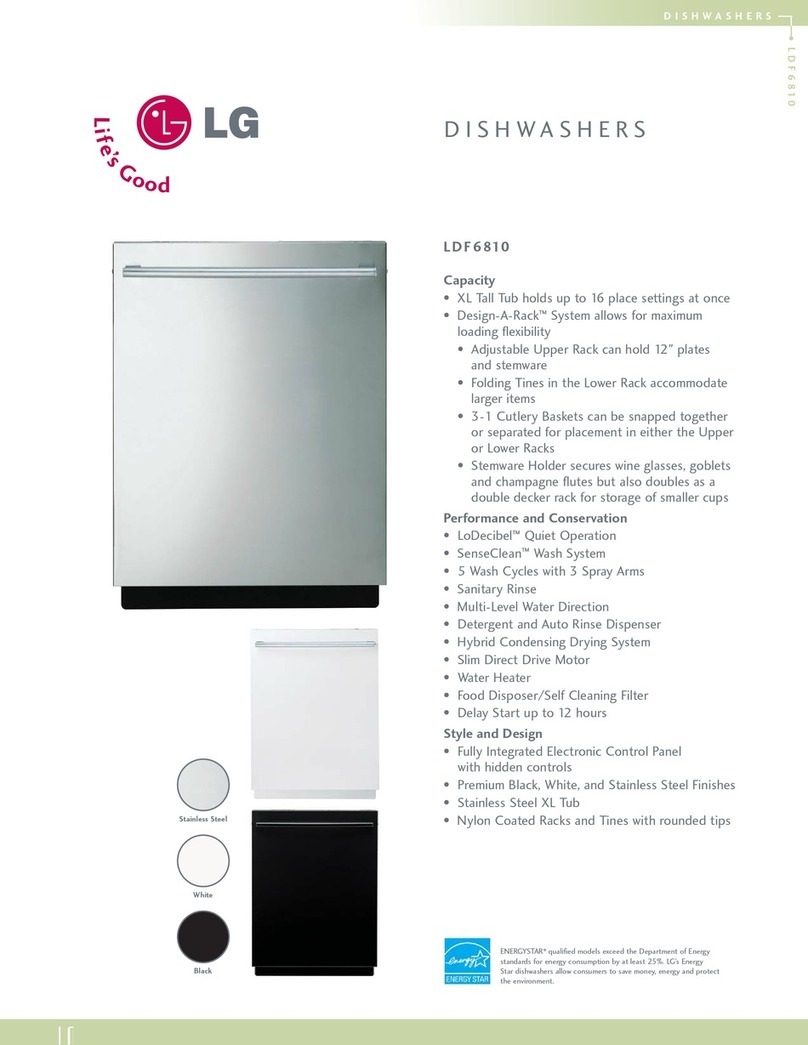 LG LDF6810 Specification sheet