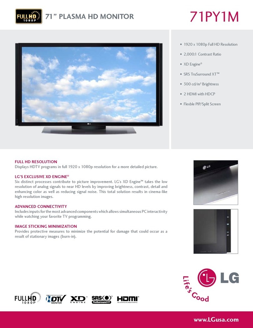 LG 71PY1M -  - 71" Plasma Panel User manual