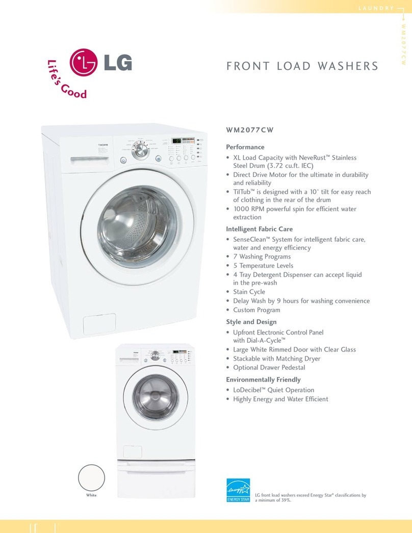 LG WM2077C Specifications