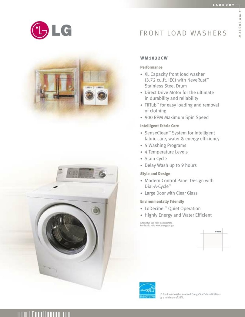 LG WM1832C Series User manual