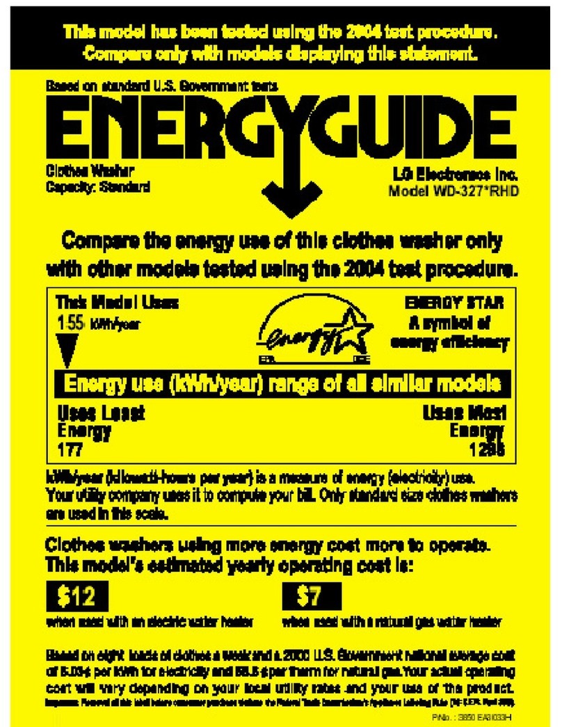 LG WD-3274RHD Assembly instructions