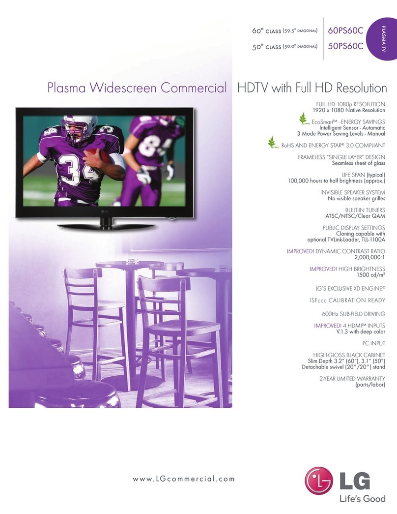LG 50PS60C -  - 50" Plasma TV User manual