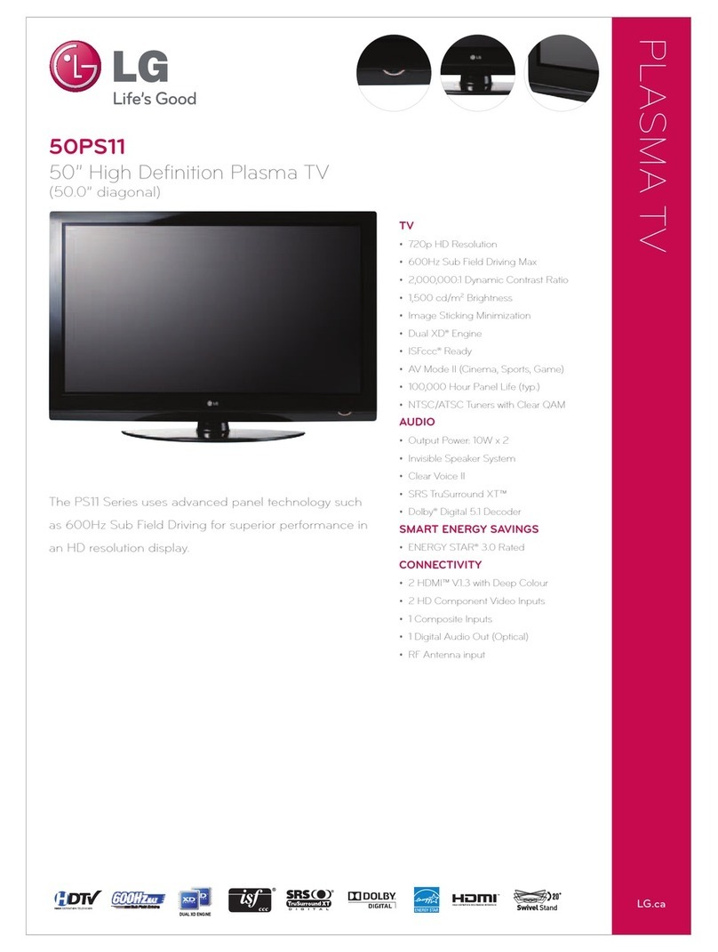 LG 50PS11 -  - 50" Plasma TV User manual