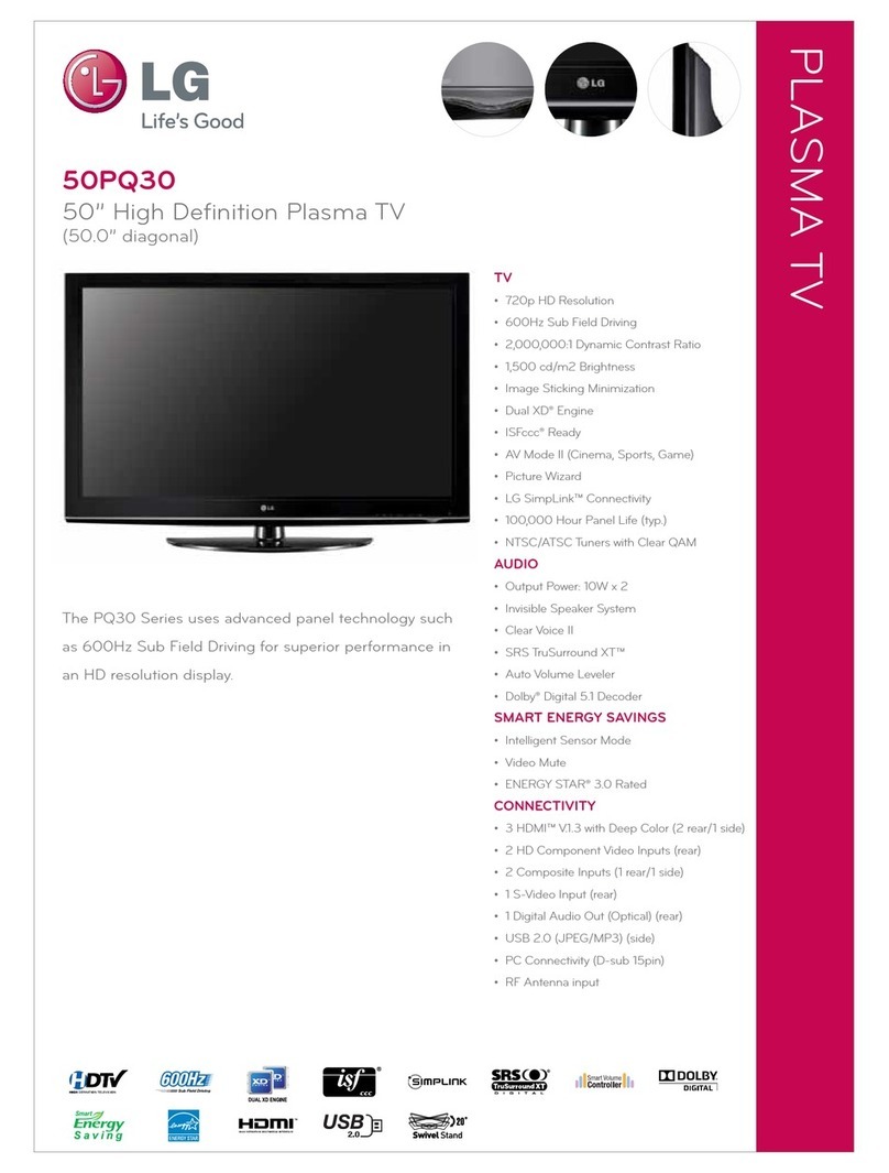 LG 50PQ30 Series Specifications