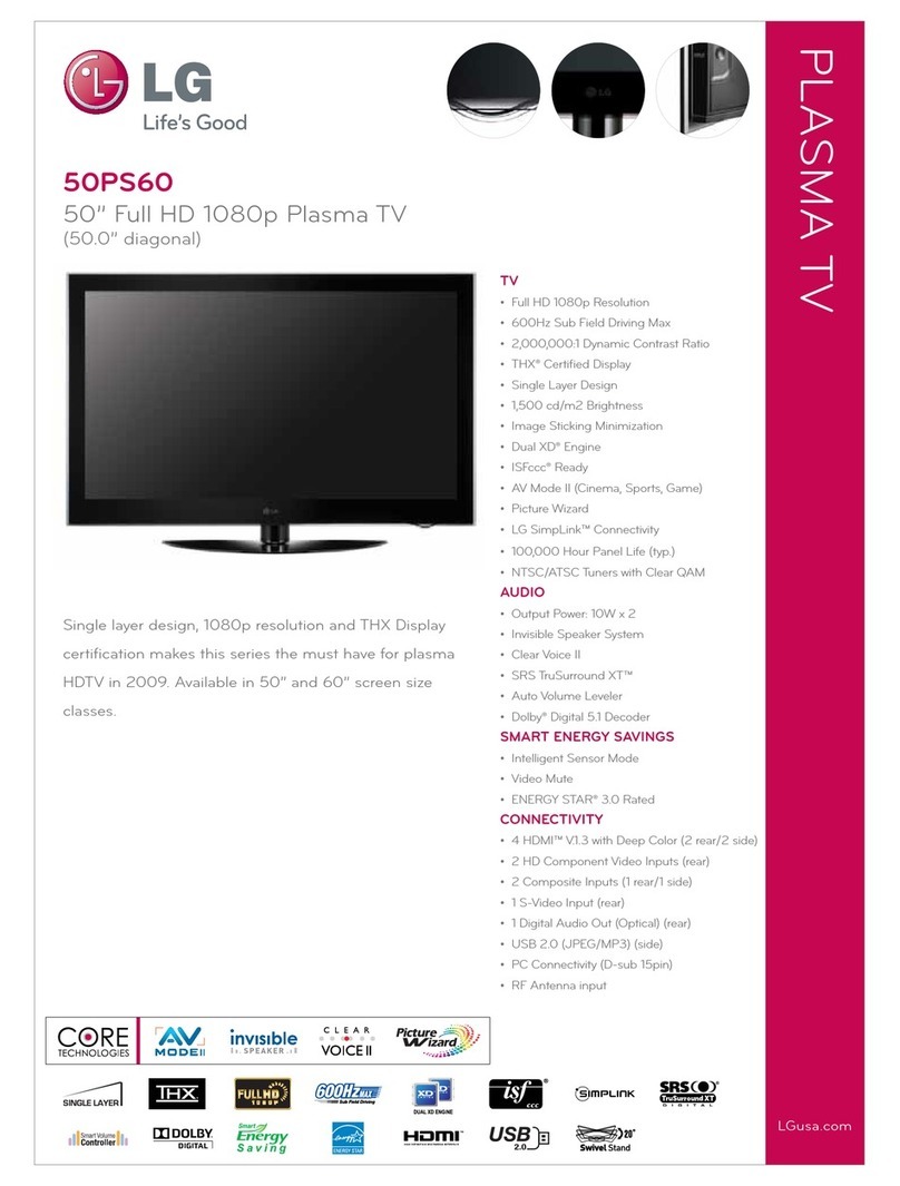 LG 50PS60 Series User manual