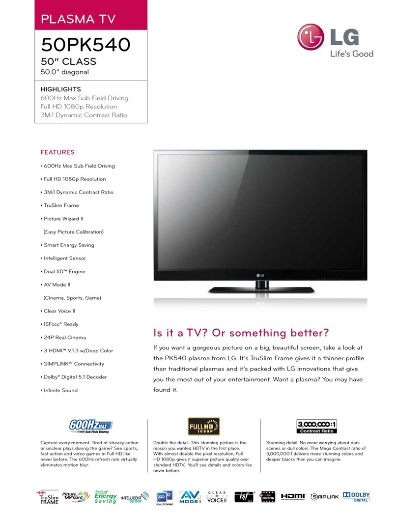 LG 50PK540 User manual