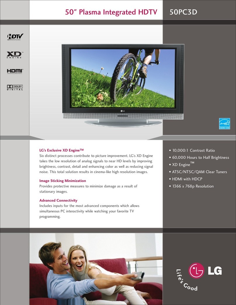 LG 50PC3D -  - 50" Plasma TV User manual