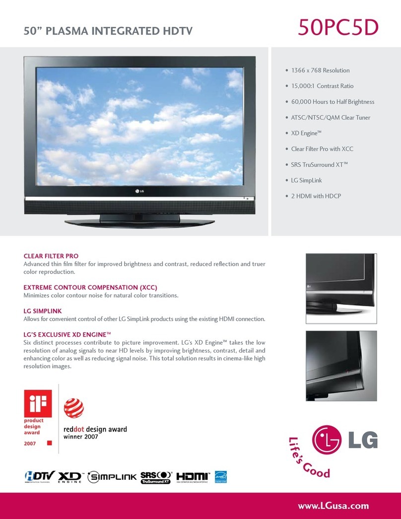 LG 50PC5D Series User manual