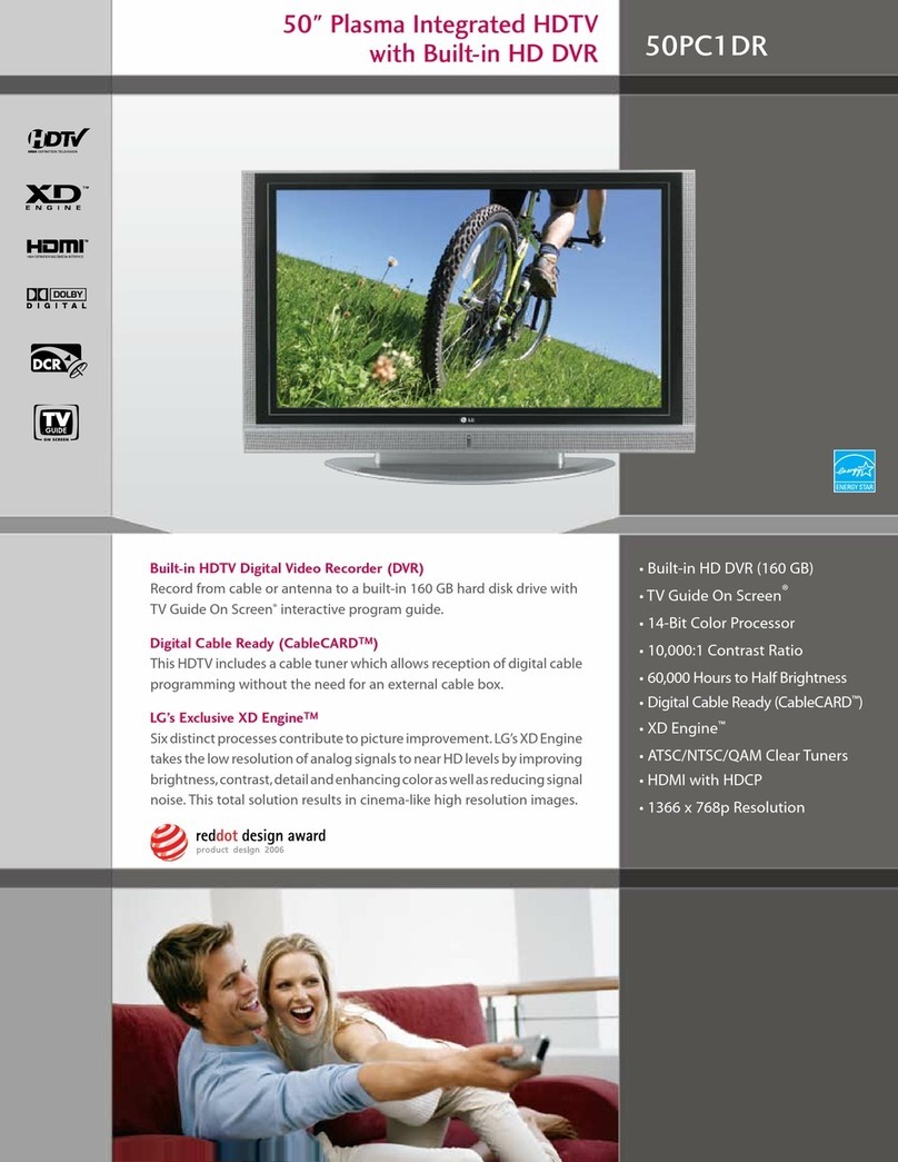 LG 50PC1DR -  - 50" Plasma TV User manual