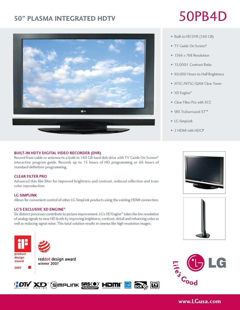 LG 50PB4D Series Specifications