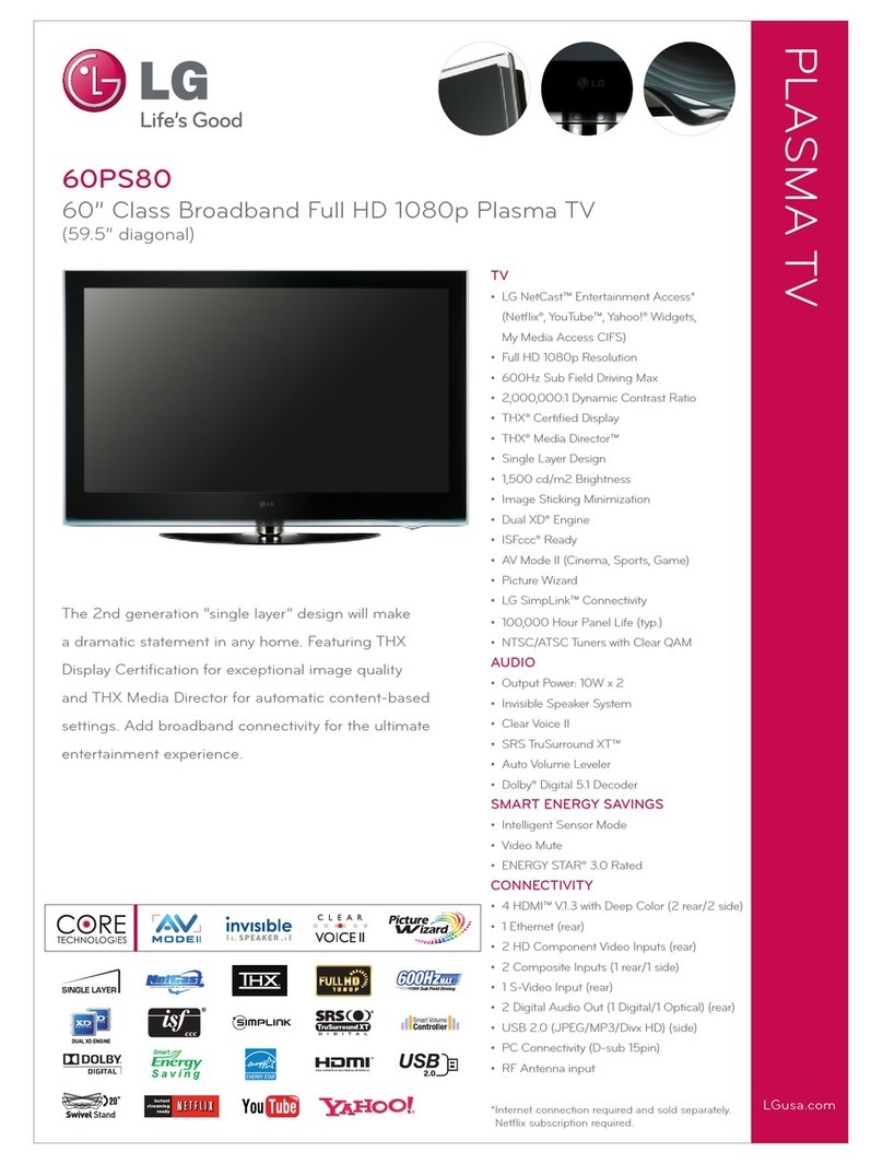 LG 60PS80 Series User manual