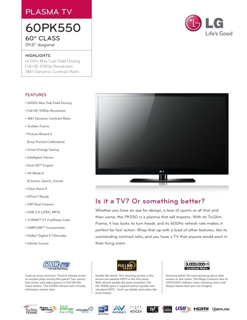 LG 60PK550 User manual