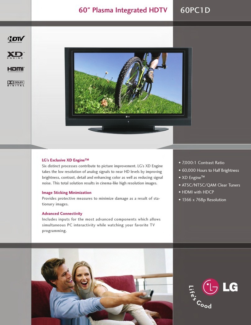 LG 60PC1D -  - 60" Plasma TV User manual