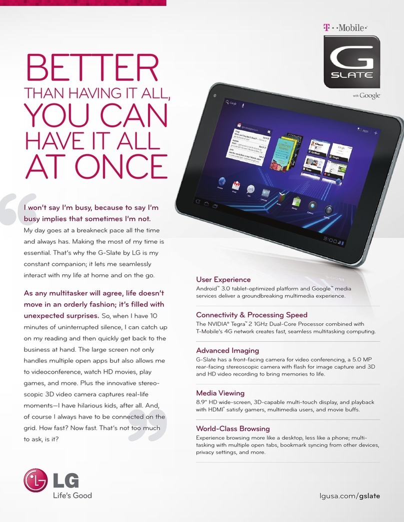 LG G-Slate User manual